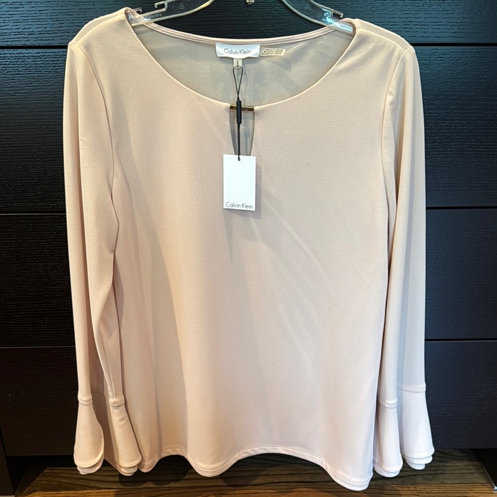 Calvin Klein Tan Relaxed Blouse